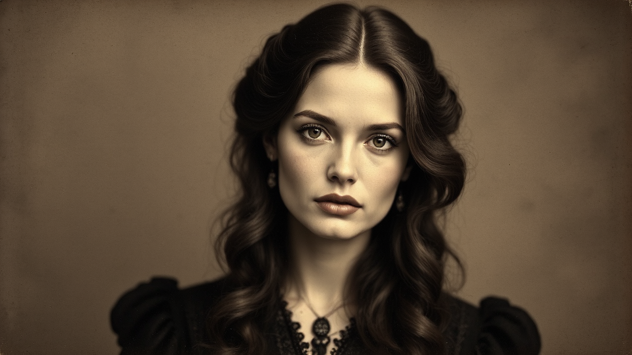 Grainy Victorian era photograph