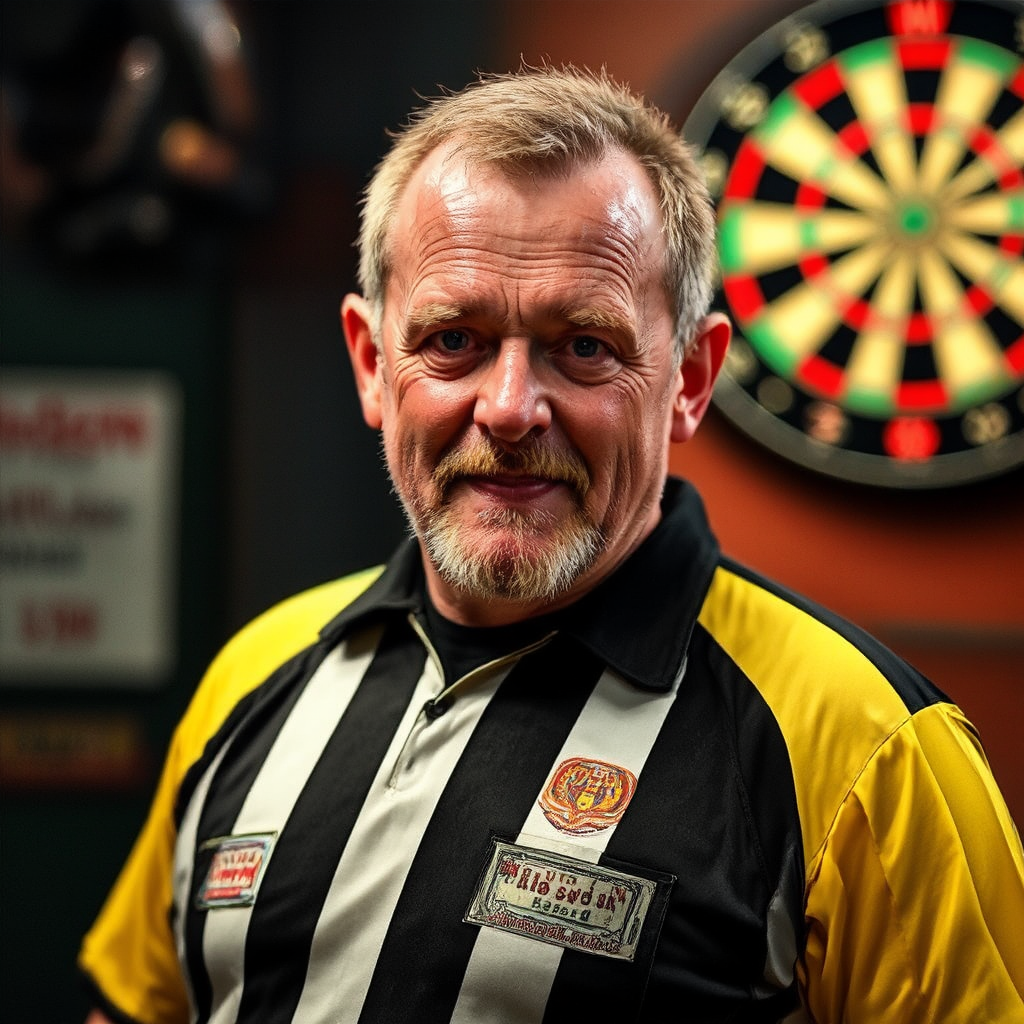 Darts player refereed by
