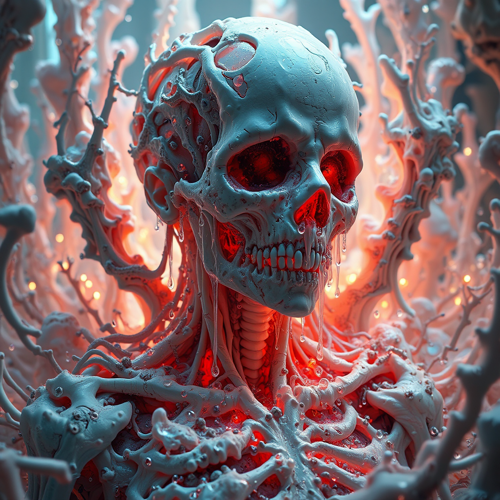 Visceral chaotic scene with