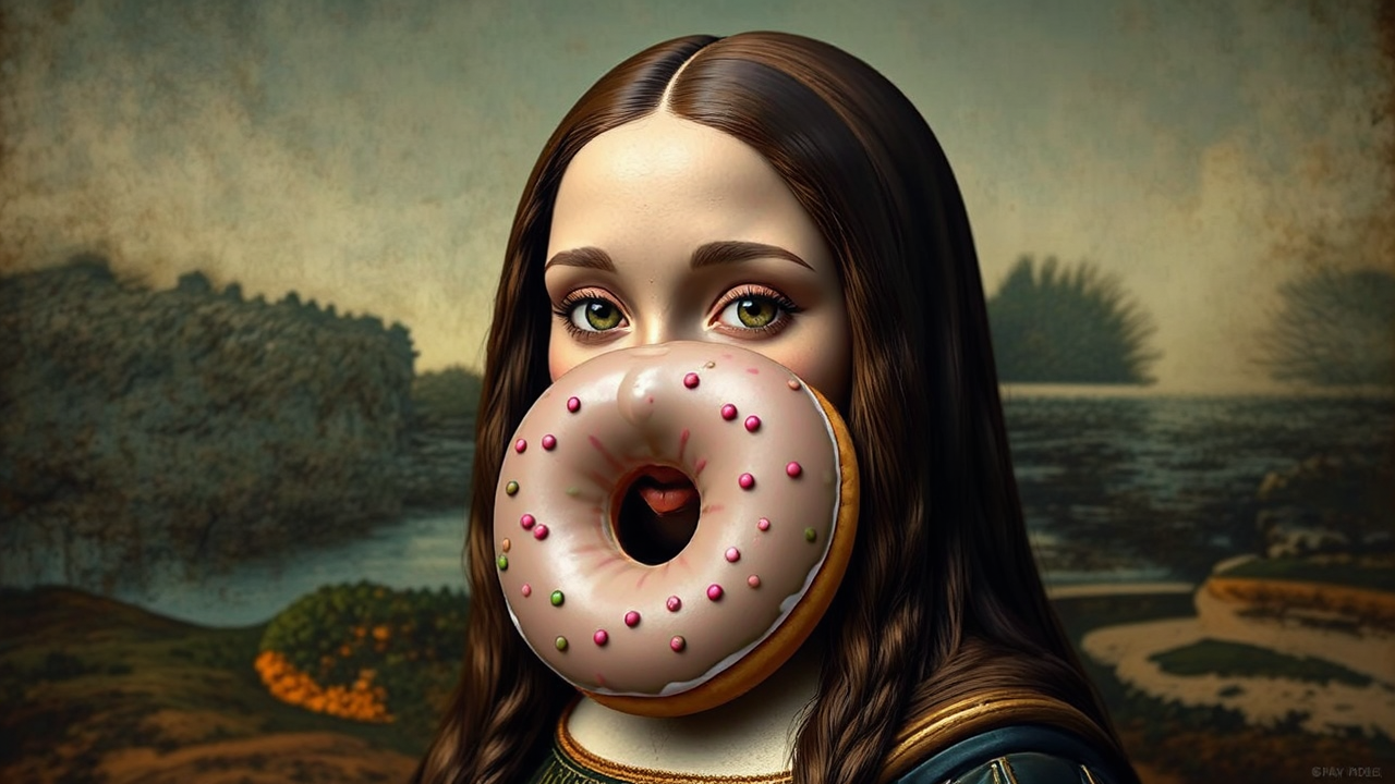 Monalisa with a donut-like