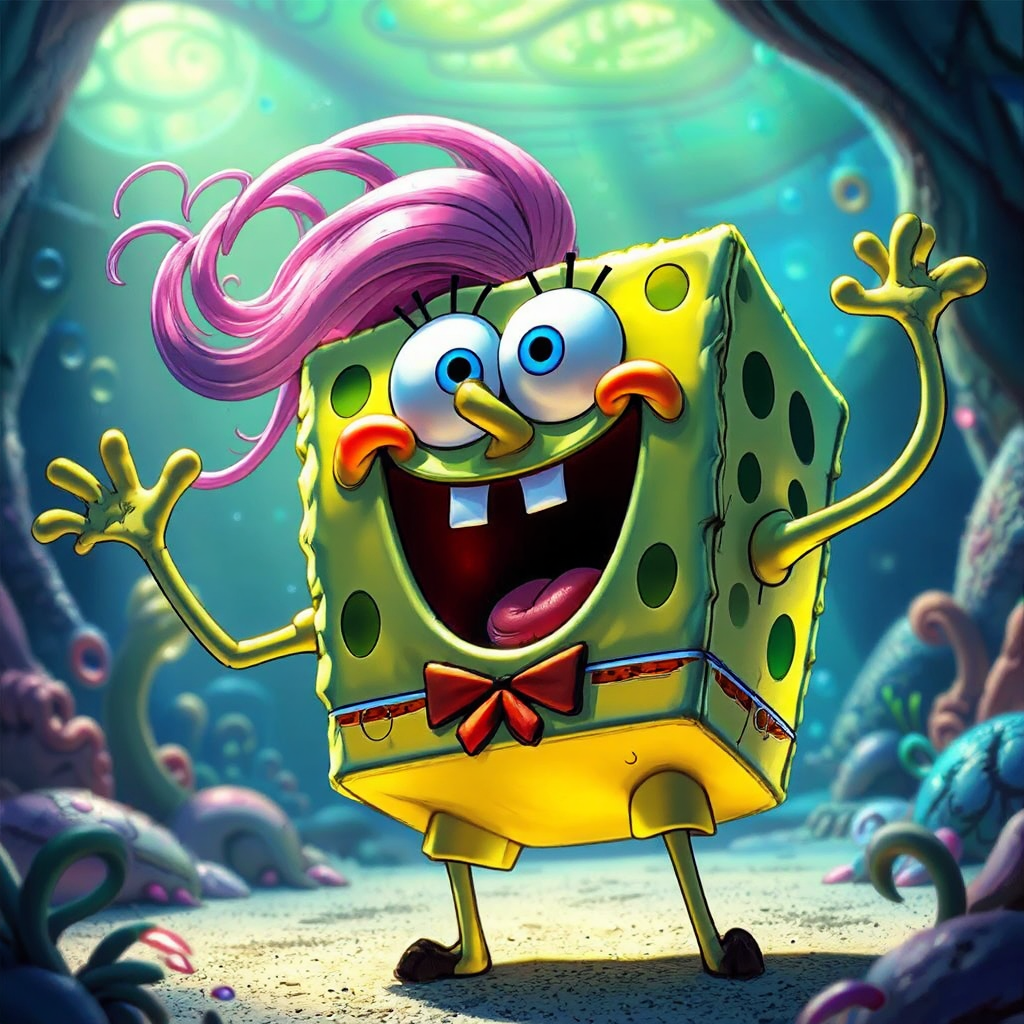 A fantasy underwater cityscape