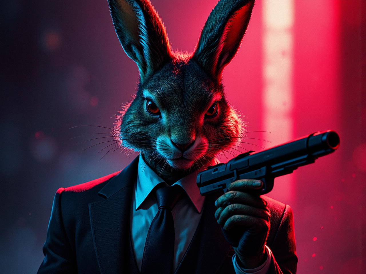 Jackrabbit hitman in suit
