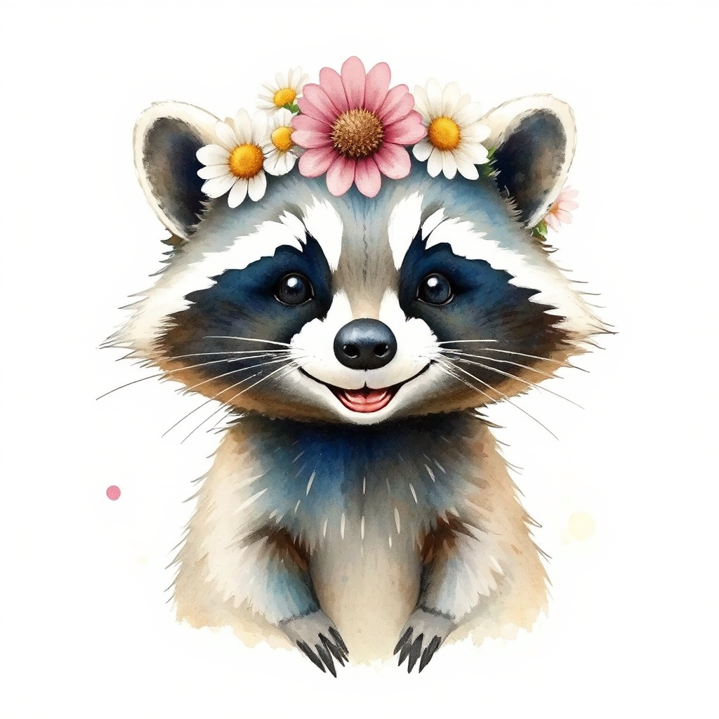 Watercolor painting of smiling