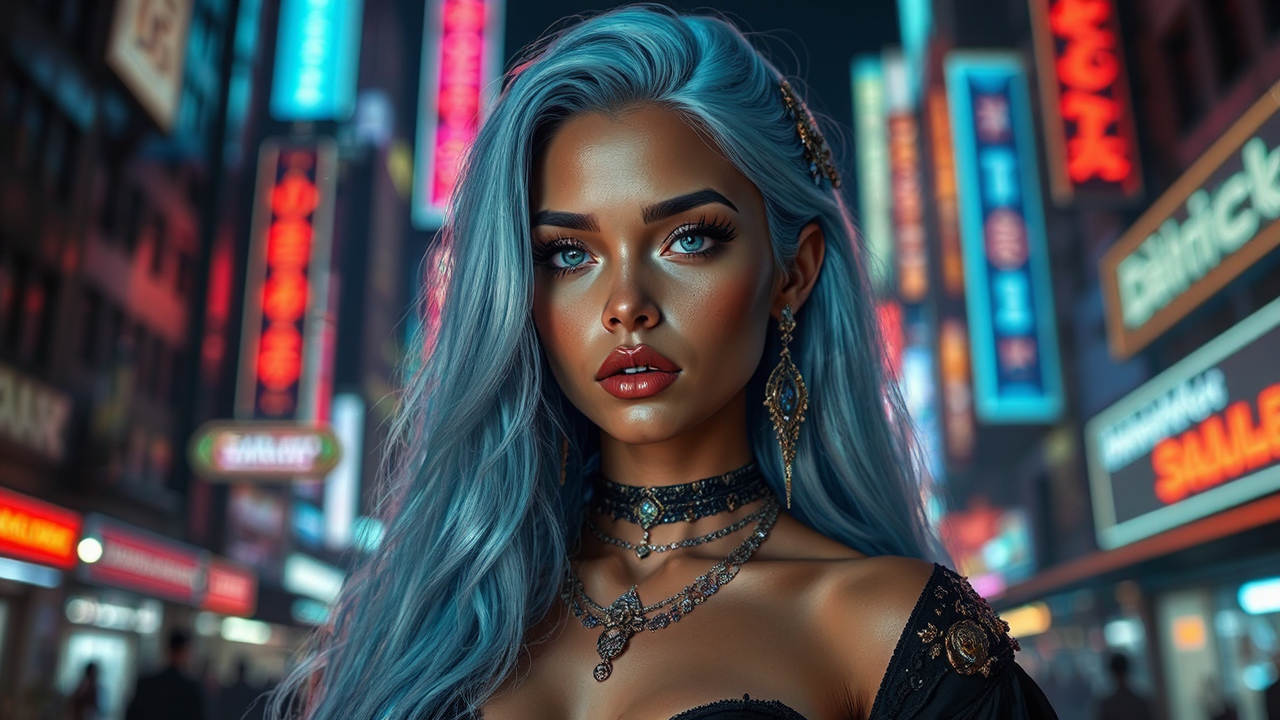 Vampire in a cyberpunk