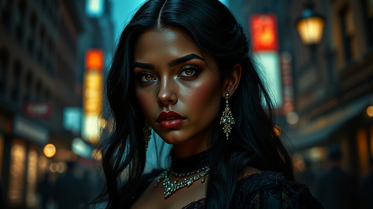 Vampire portrait with Victorian