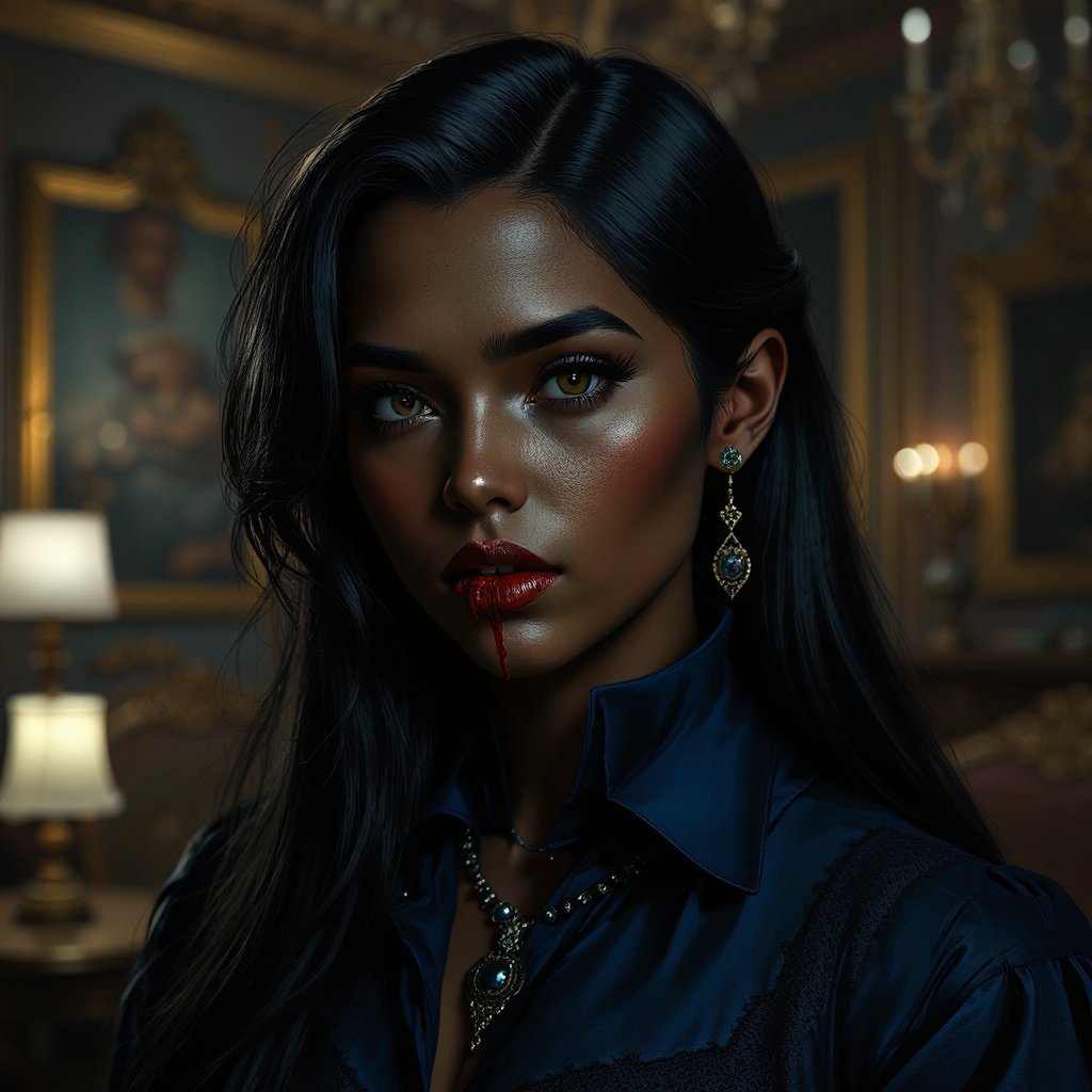 Vampire with brown skin