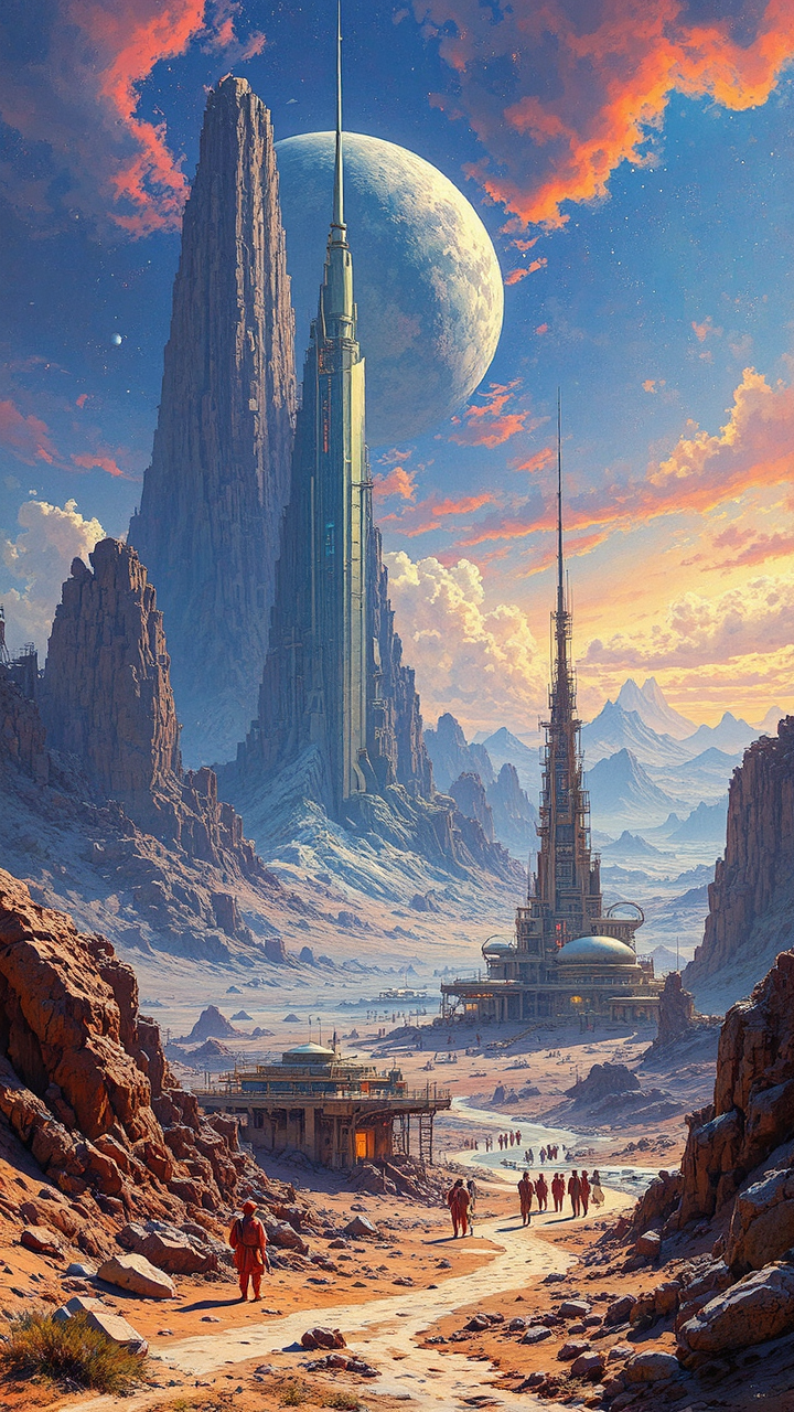 Spaceport in a distant