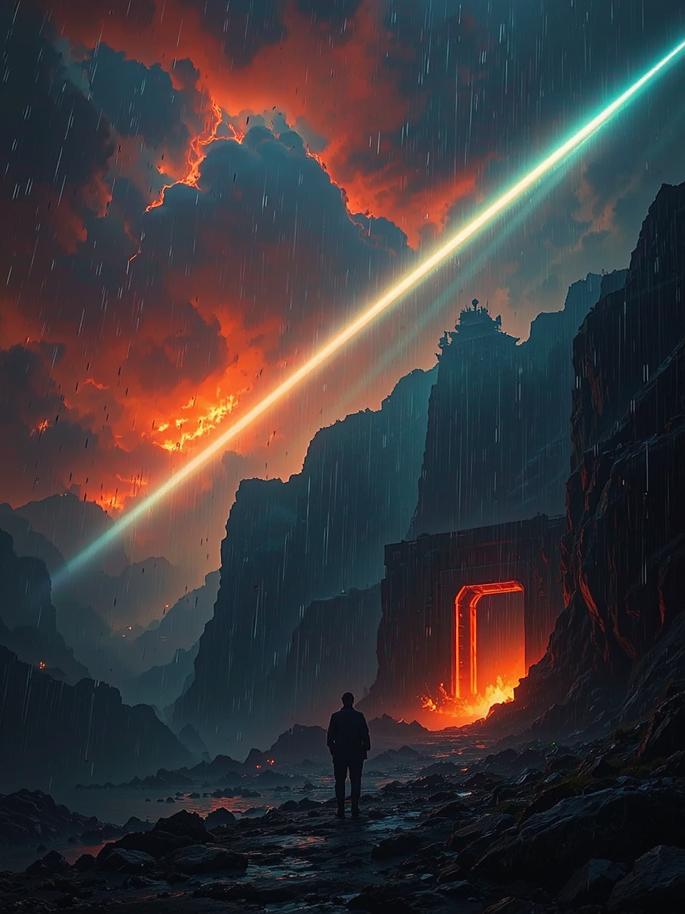 Attack ships on fire