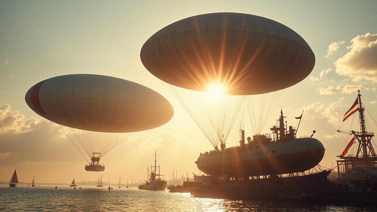 Huge balloons as sun