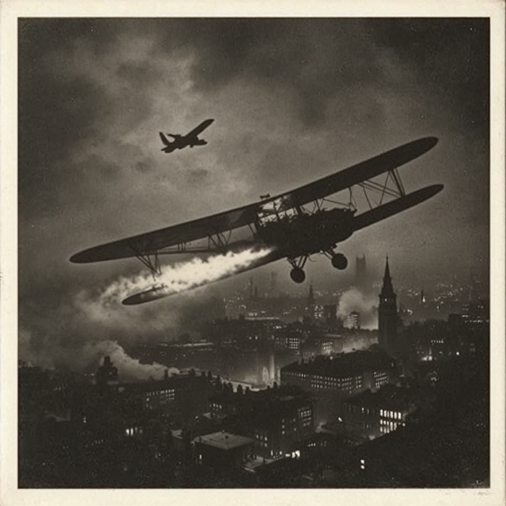 Enemy planes raided London