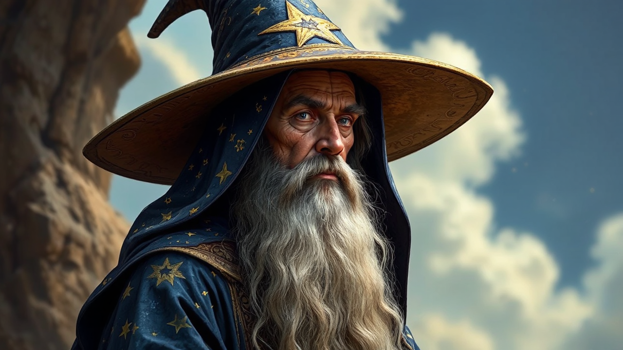 Adult wizard in Byzantine