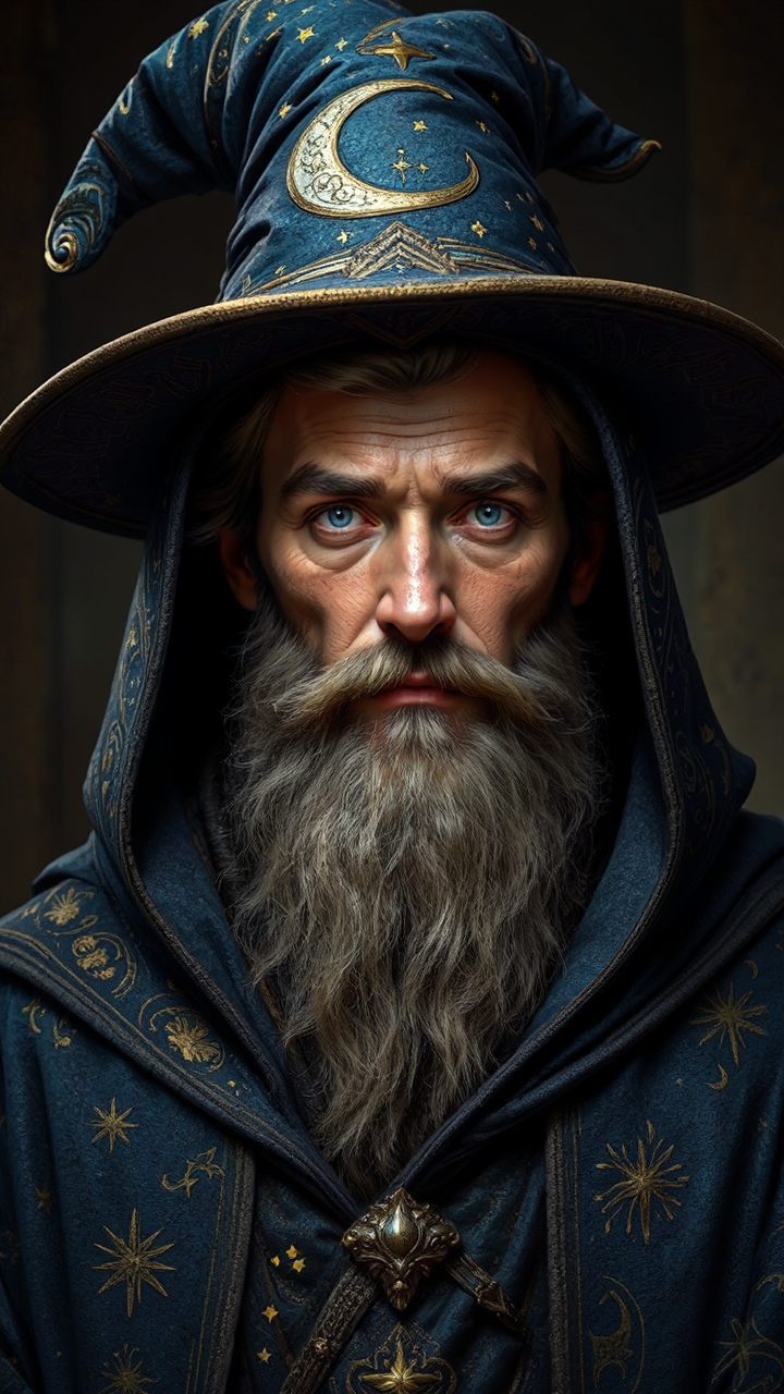 Adult wizard in majestic