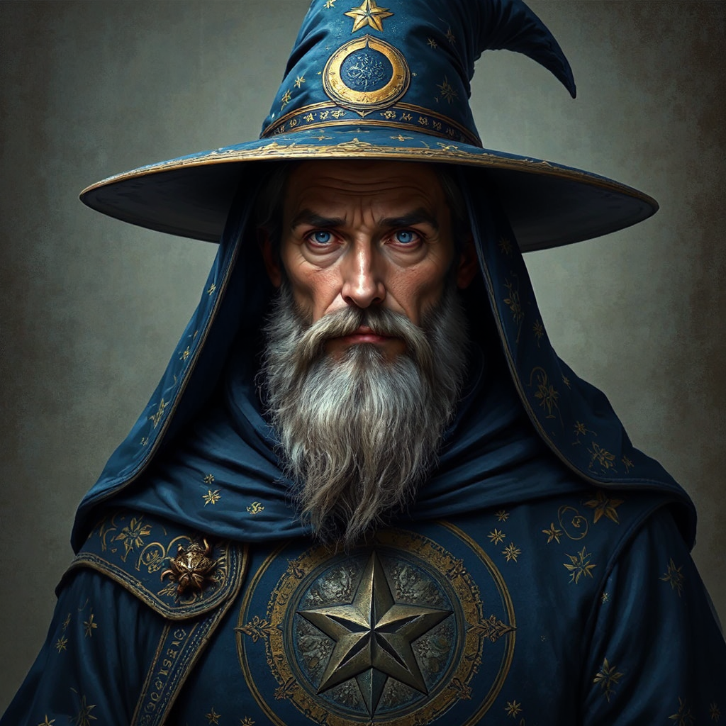 Adult wizard in regal