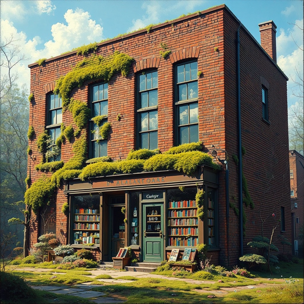 Vibrant fantasy world with