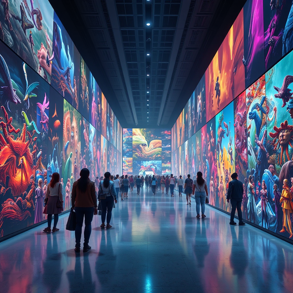 Epic hall with digital