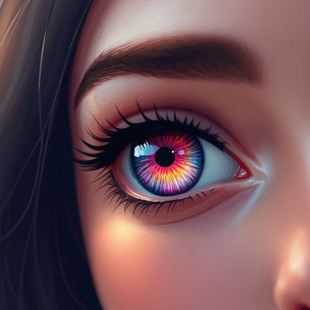 Stunningly beautiful woman's close-up