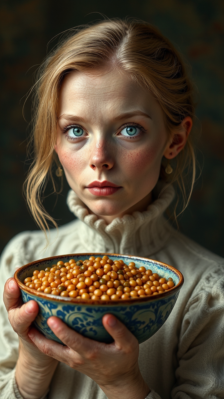 Bowl of lentils with