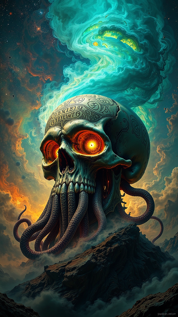 Giant skull in cosmic