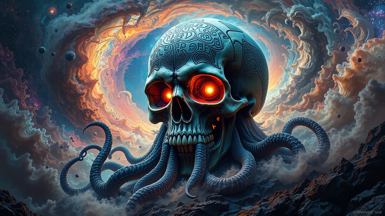 Giant skull in cosmic