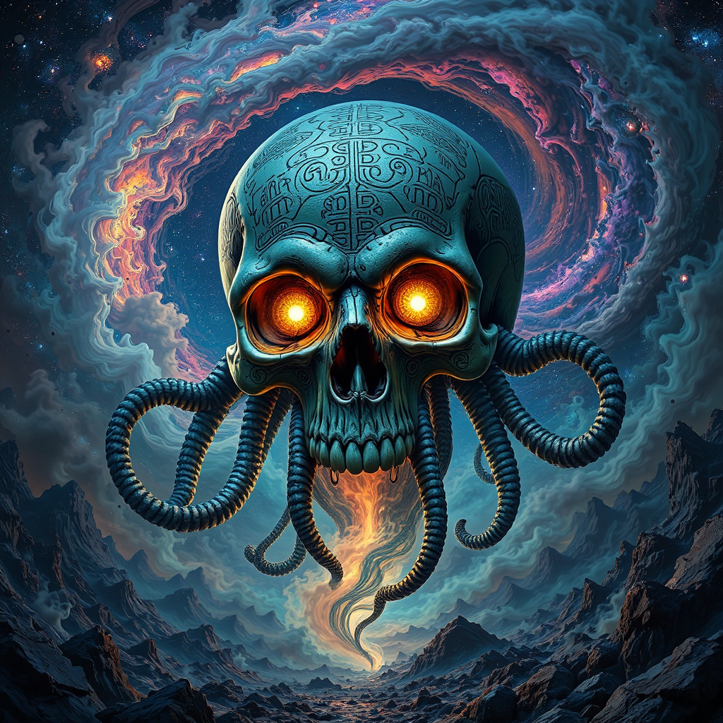 Giant skull in cosmic