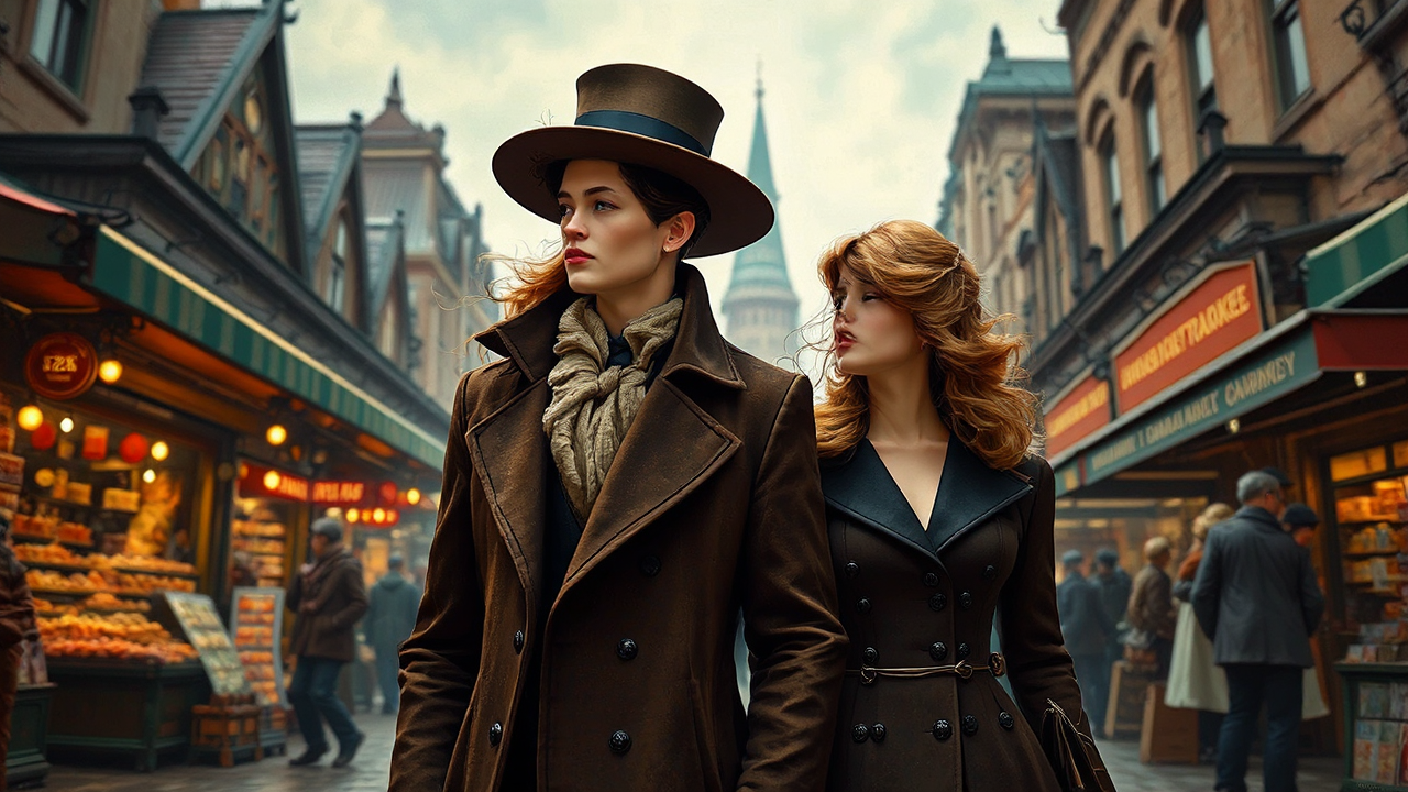 Couple walking through an