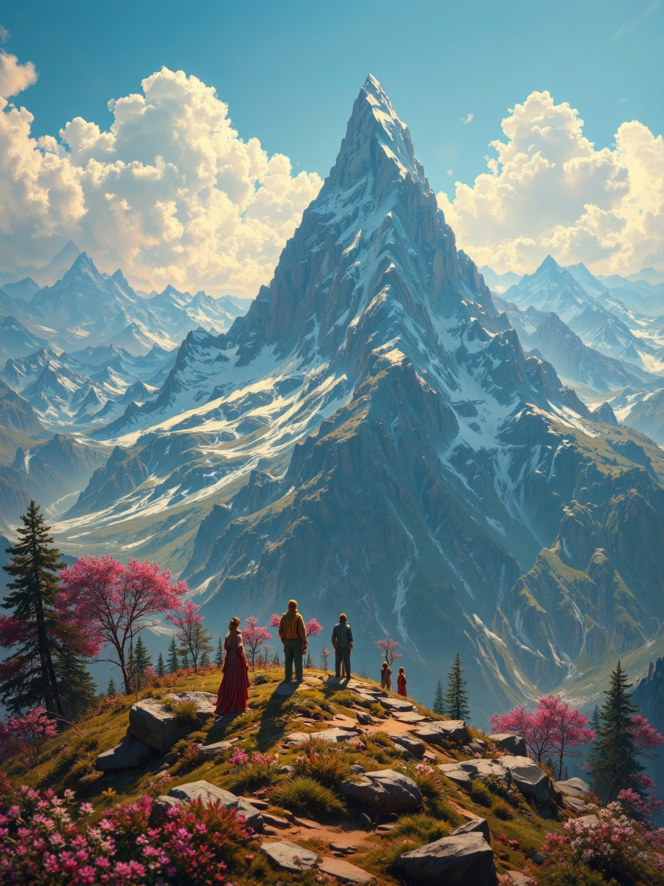 Mountain landscape with fantastical