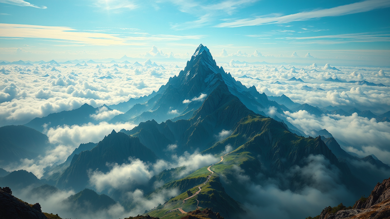 Mountain landscape with extreme