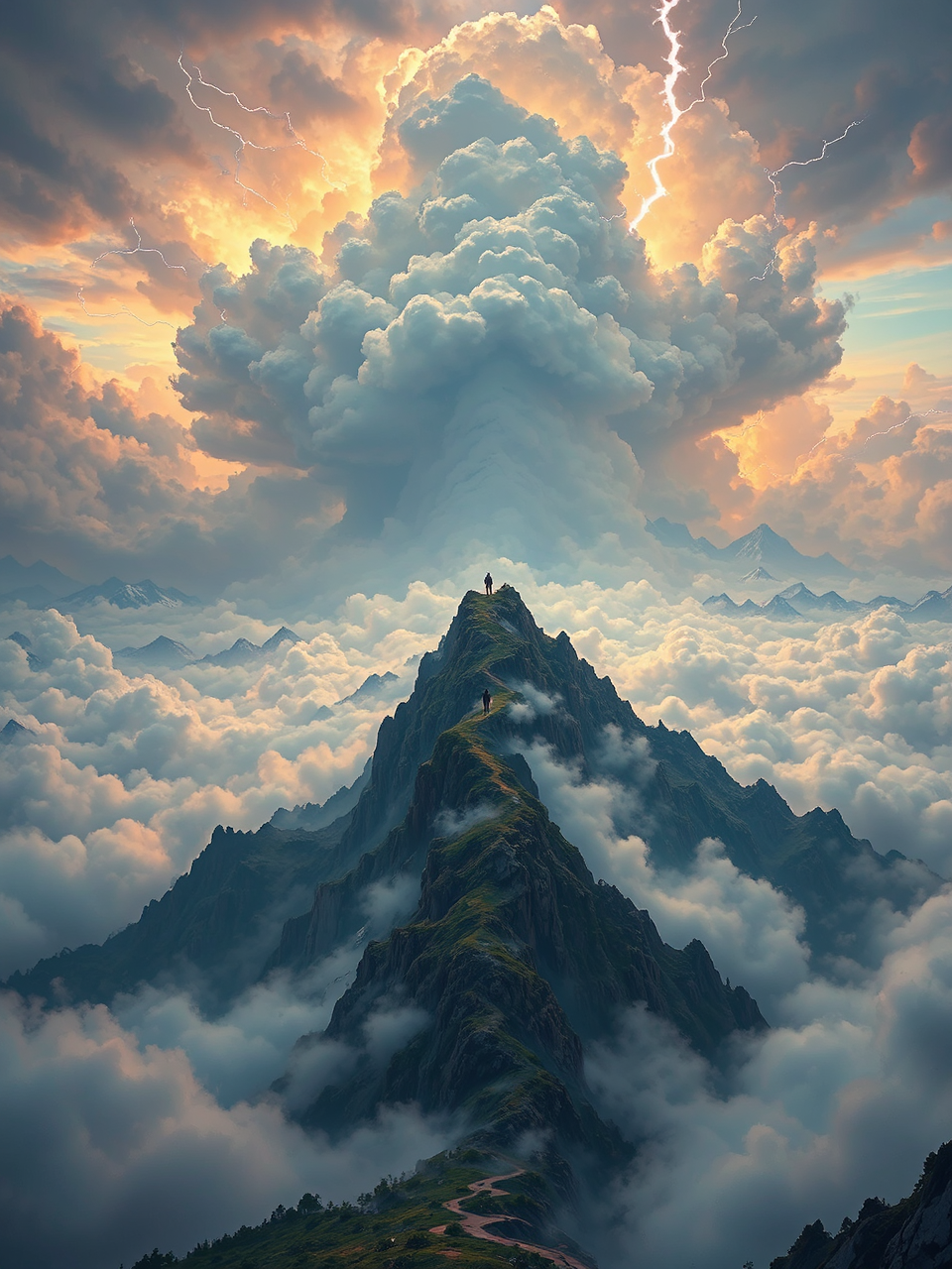 Mountain landscape with dramatic