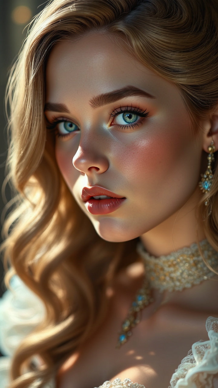 Young woman in elaborate