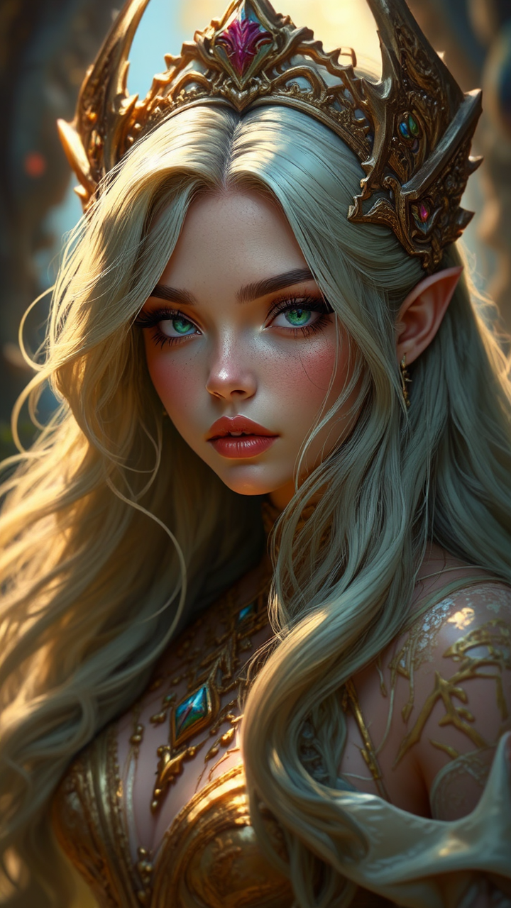 Fantasy scene with highly