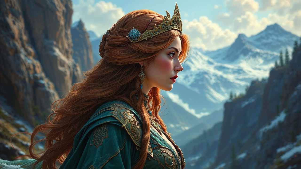 Russian woman with wind