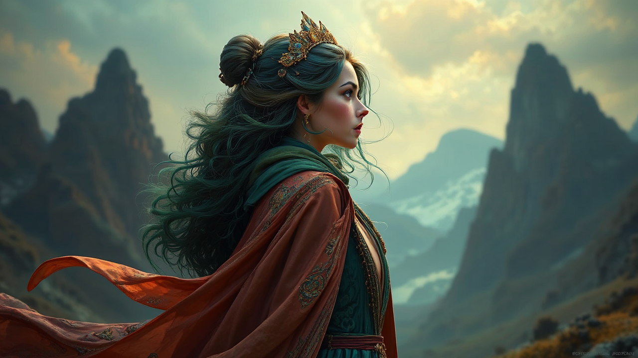 Woman in ornate jodhpurs