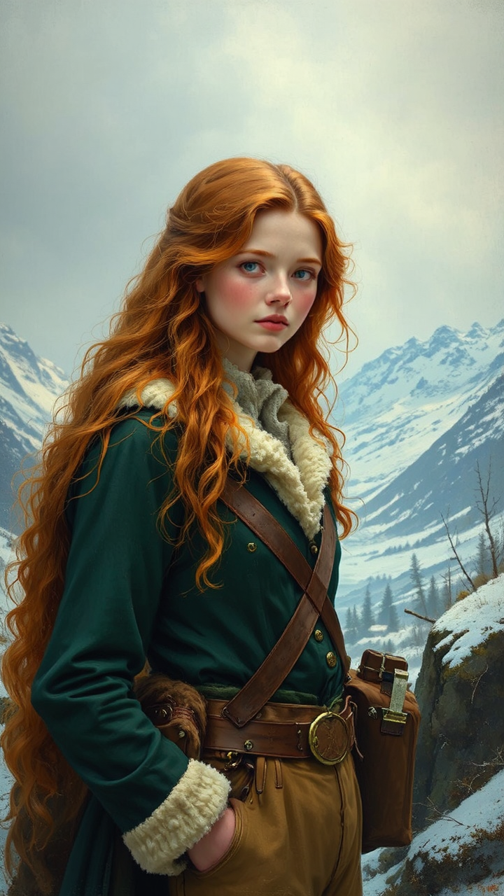 Girl in winter clothes