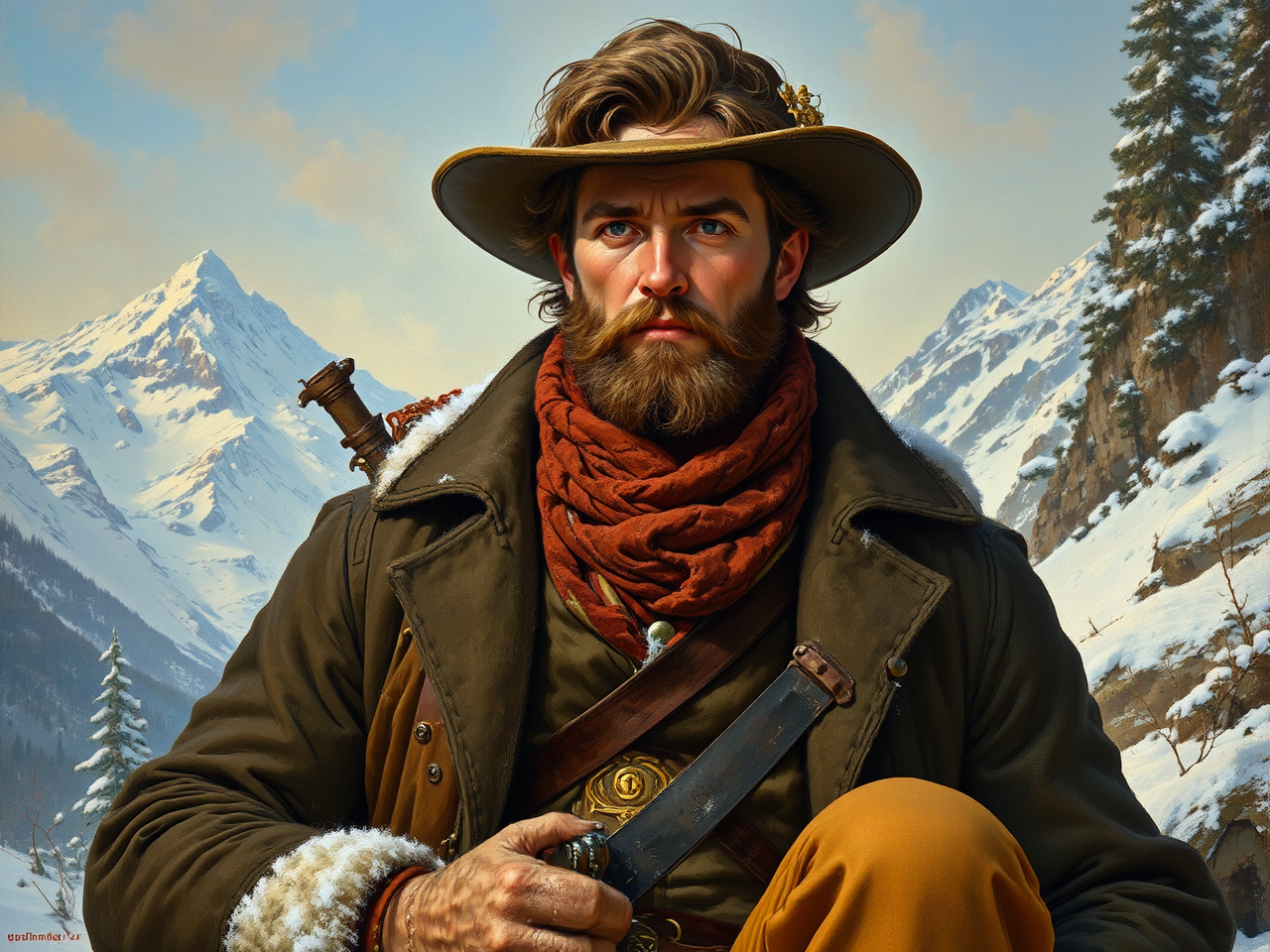 Men in winter attire.