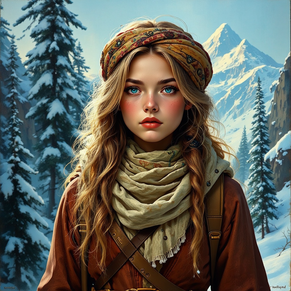 A female traveler in
