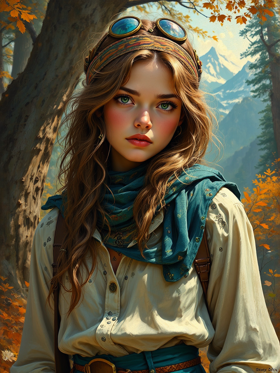 Young girl in autumn