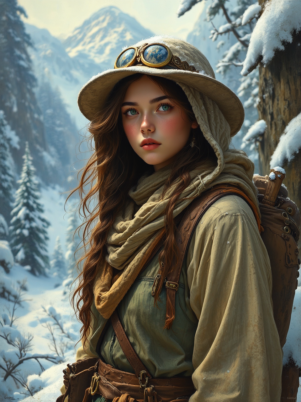 Woman in winter, fantasy
