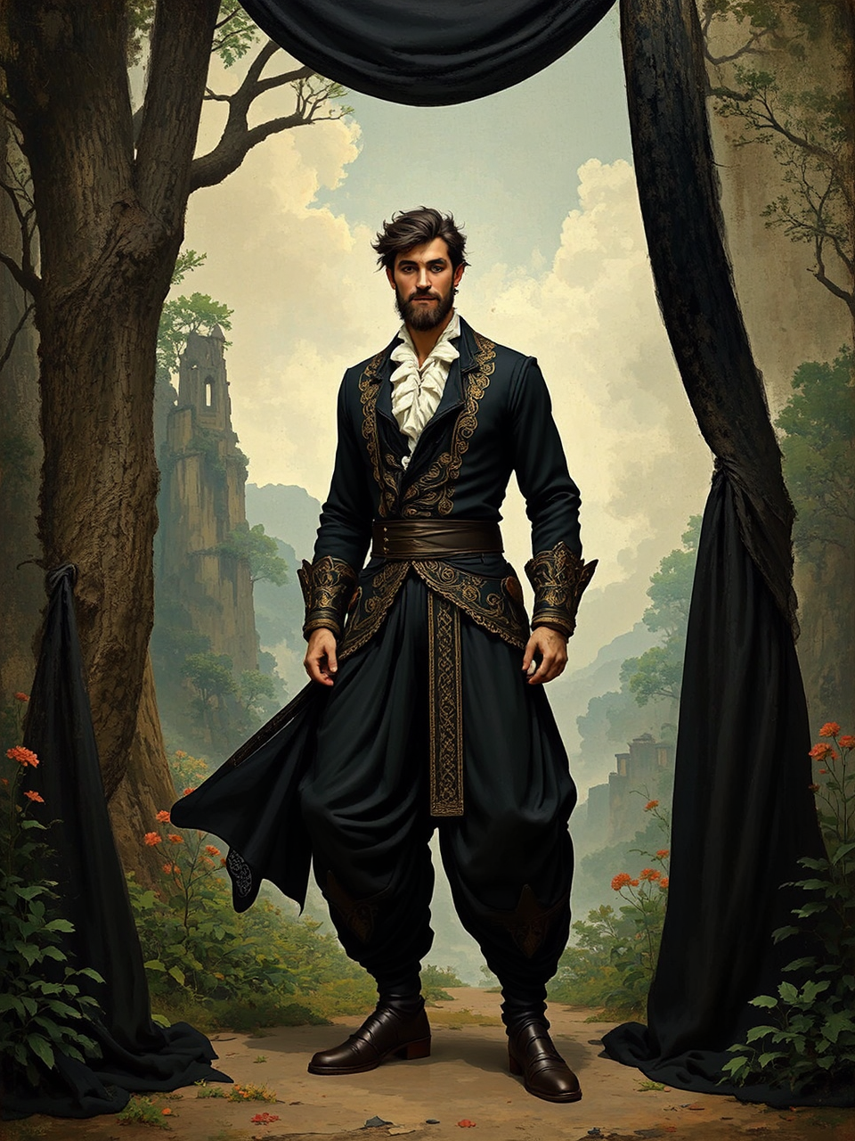 Man in elegant black