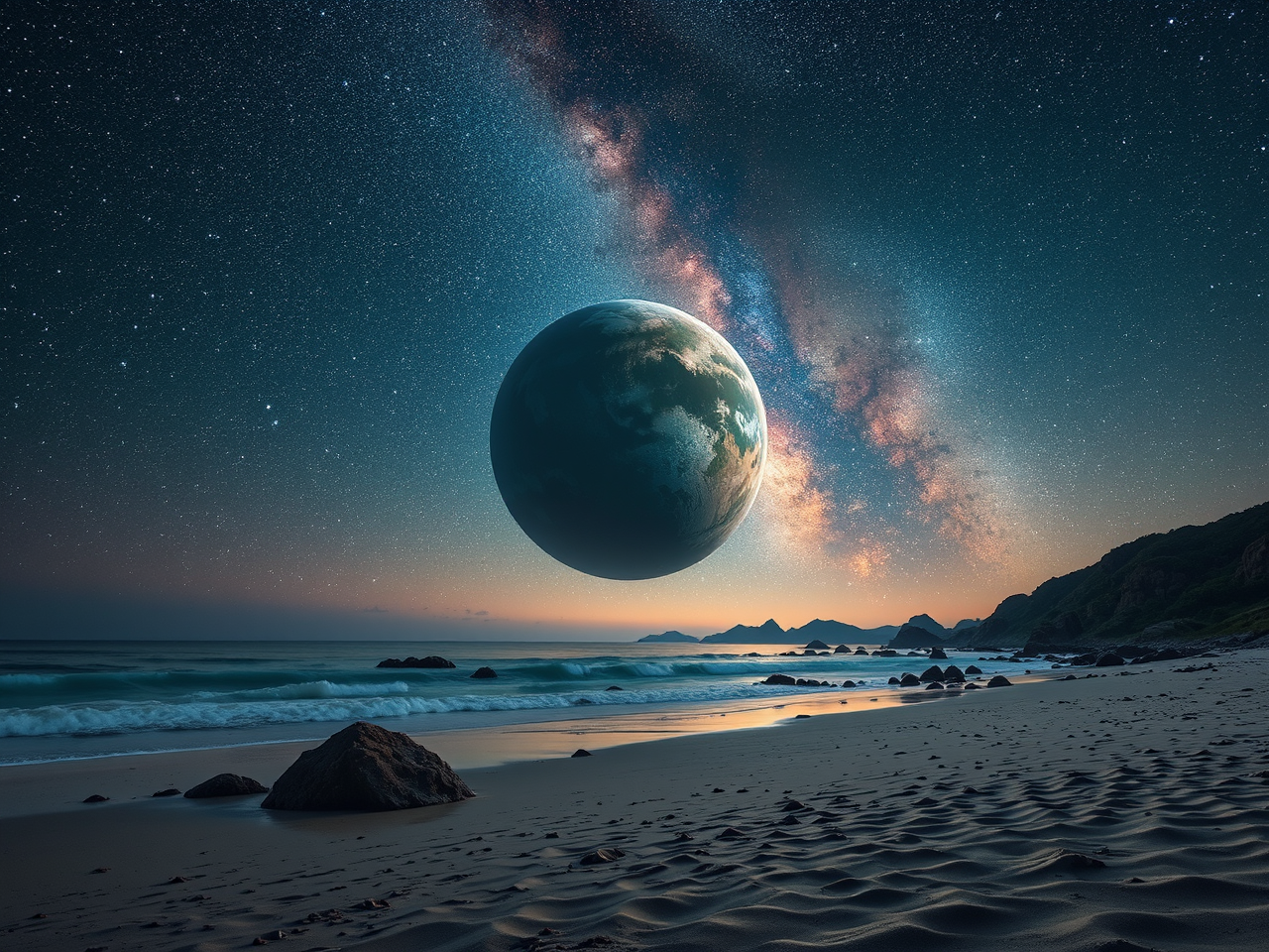 A planet's surface resembling