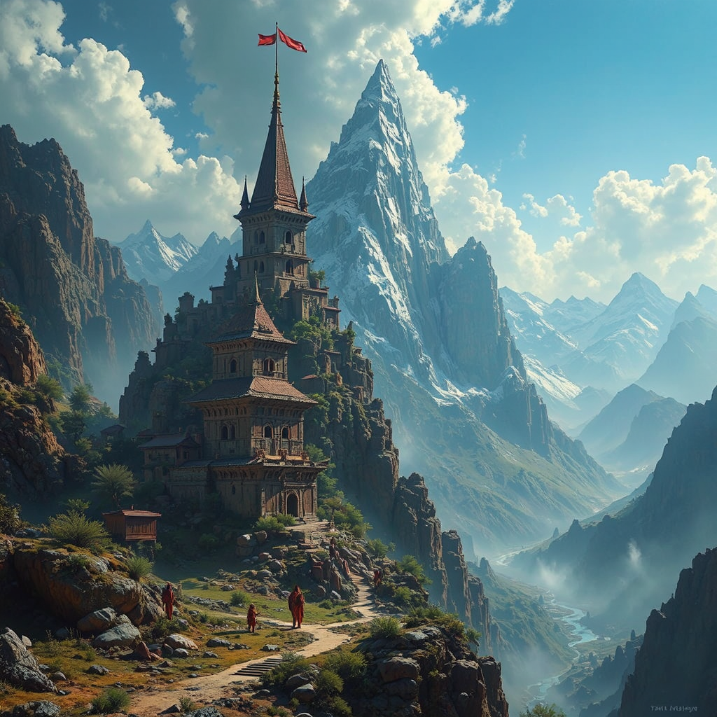 Ancient mystical land in