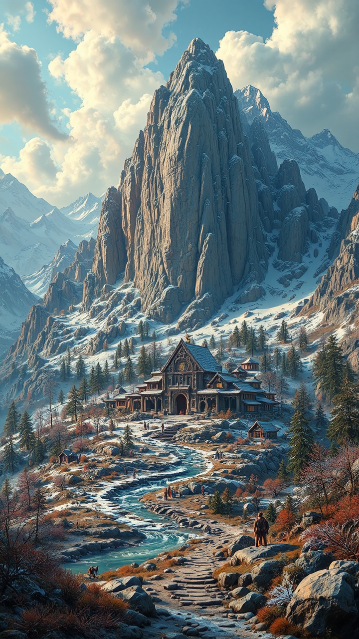 Hyperborea landscape in hyperrealistic