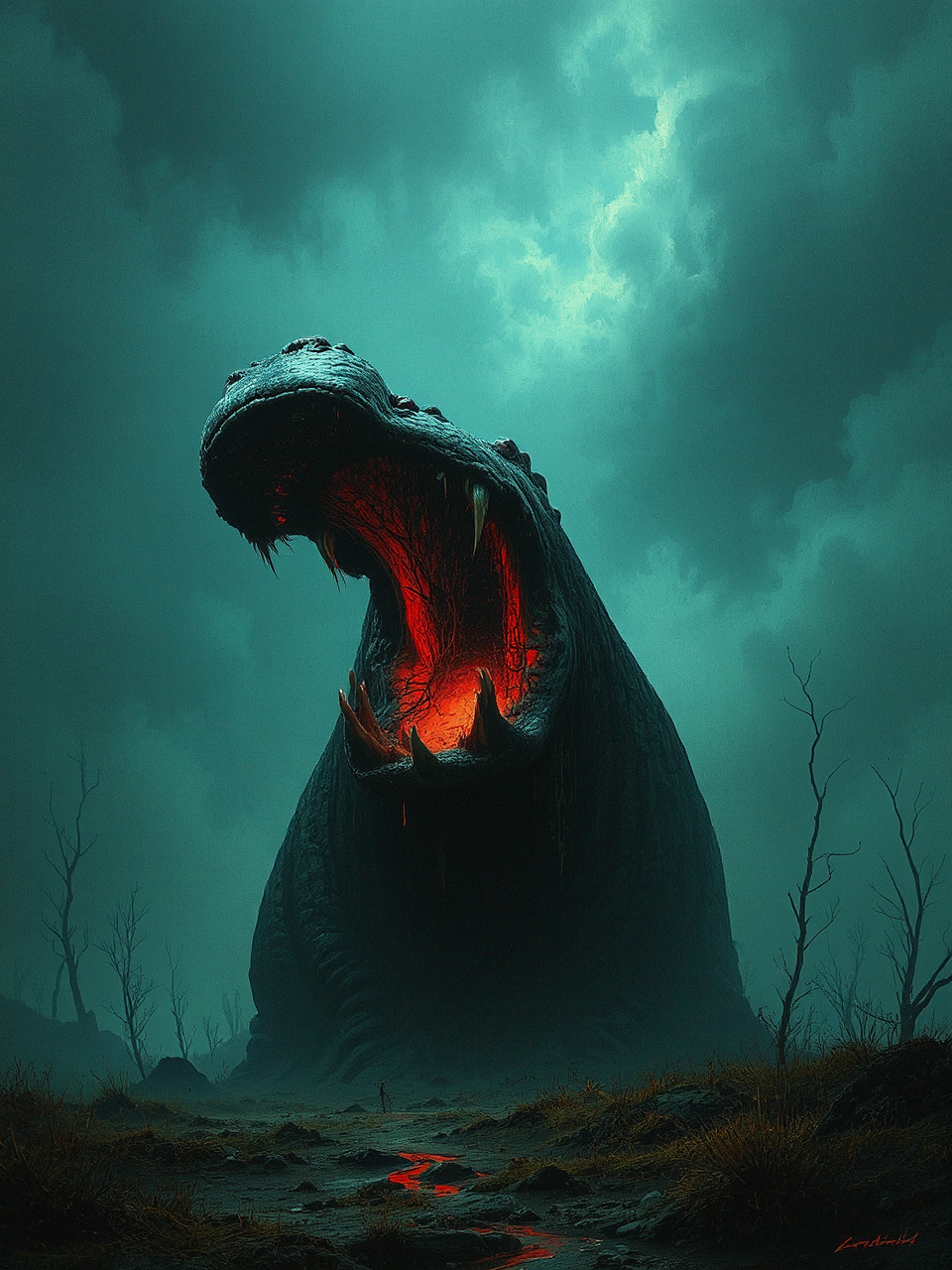 Creepy aquatic creature in