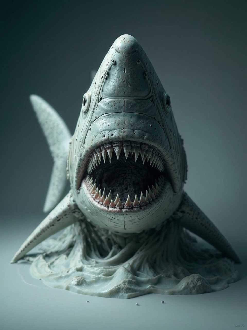 Robot with fish-like metal