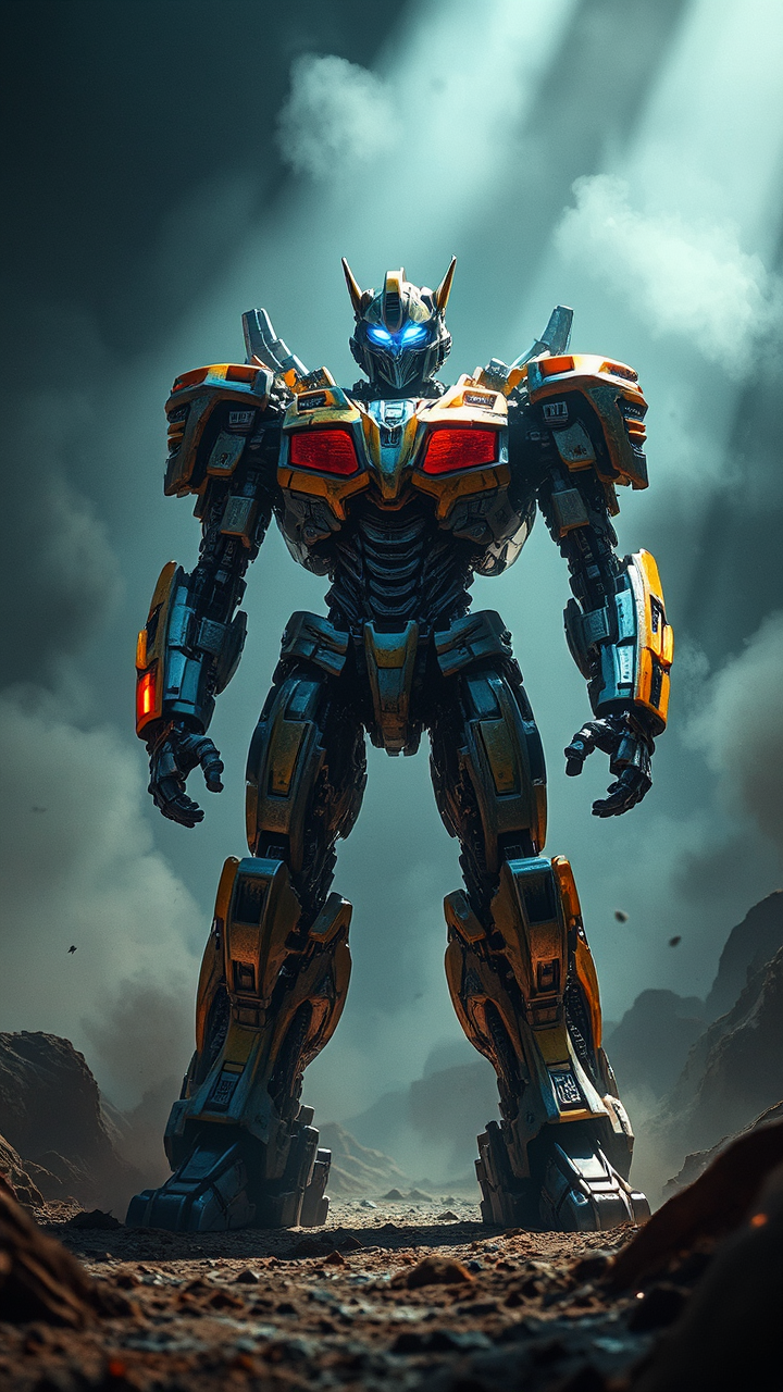 A Delorean-shaped transformer robot.