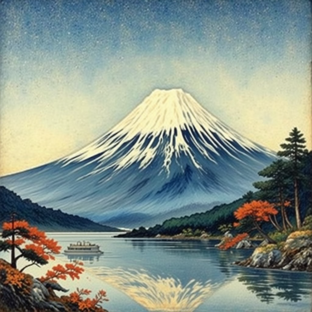 A painting of Mount