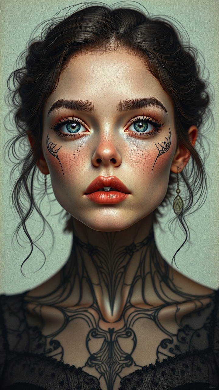 Realistic portrait with precise