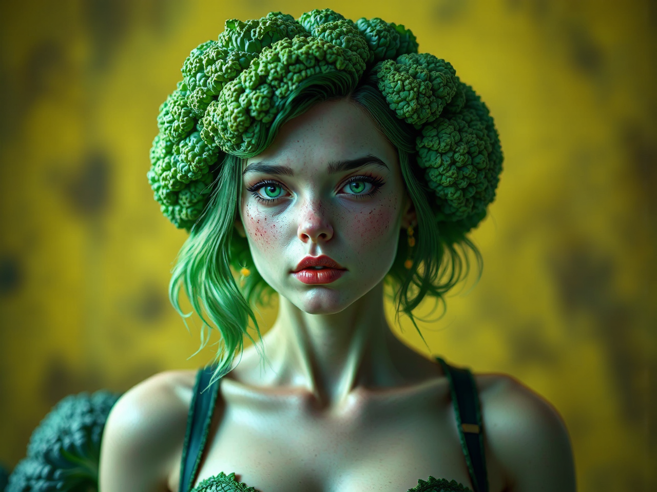 Detailed broccoli portrait.