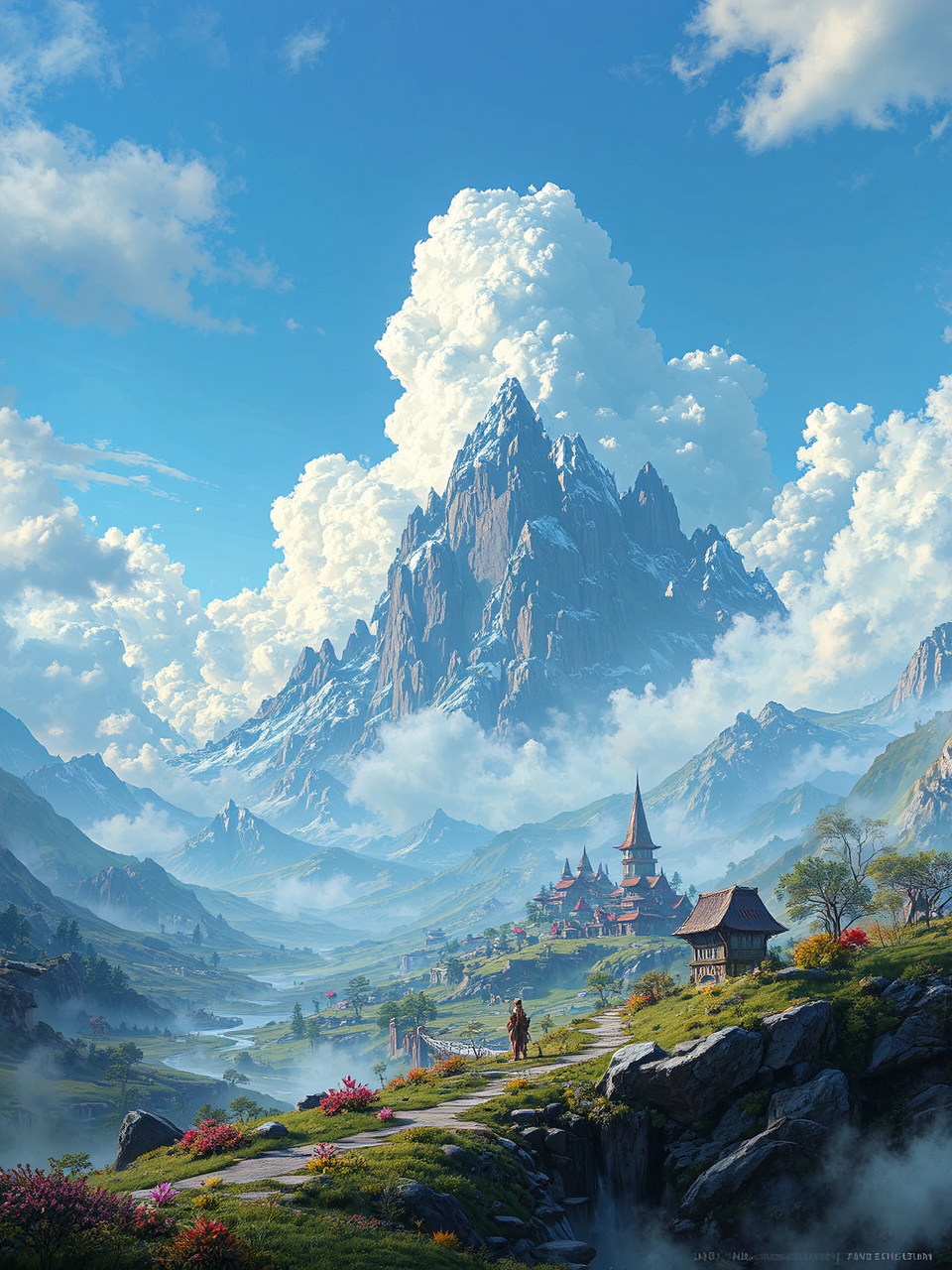 Fantasy landscape artwork created