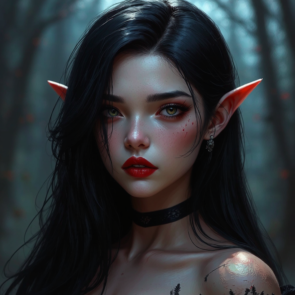 Female vampire witch with