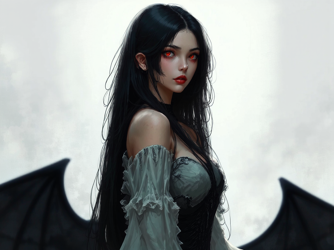Female vampire with long